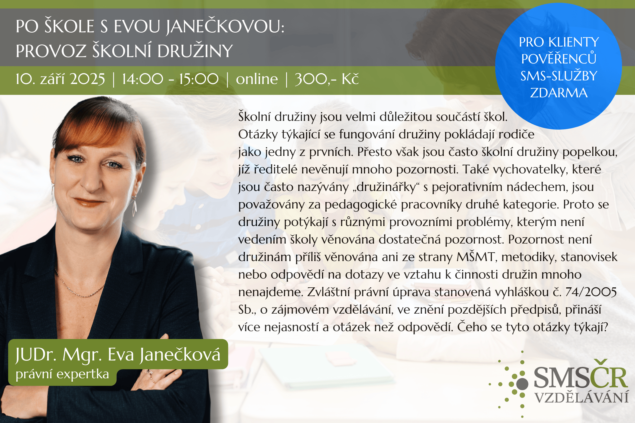 Po škole s Evou Janečkovou Provoz školní družiny_září 2025